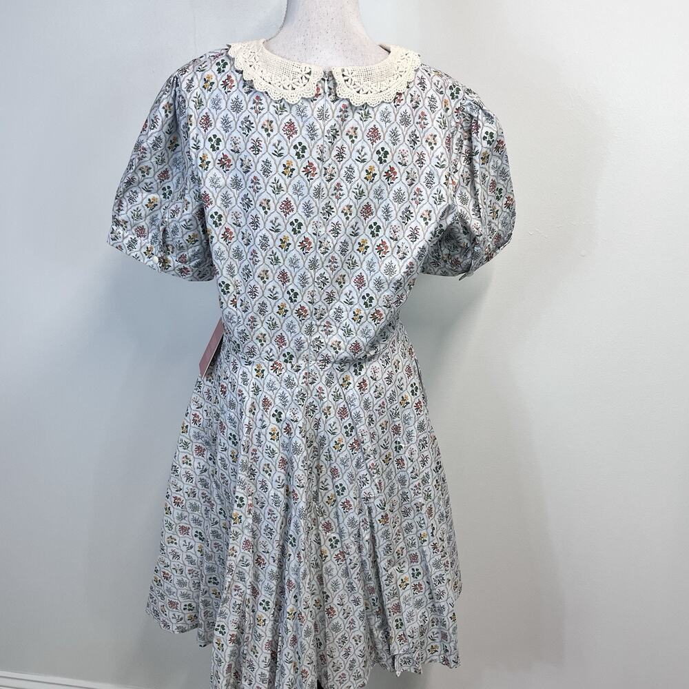 Ivy City Co. Dress size 12 Cambridge In Blue Wildflowers Floral Crochet Lace - Picture 11 of 13